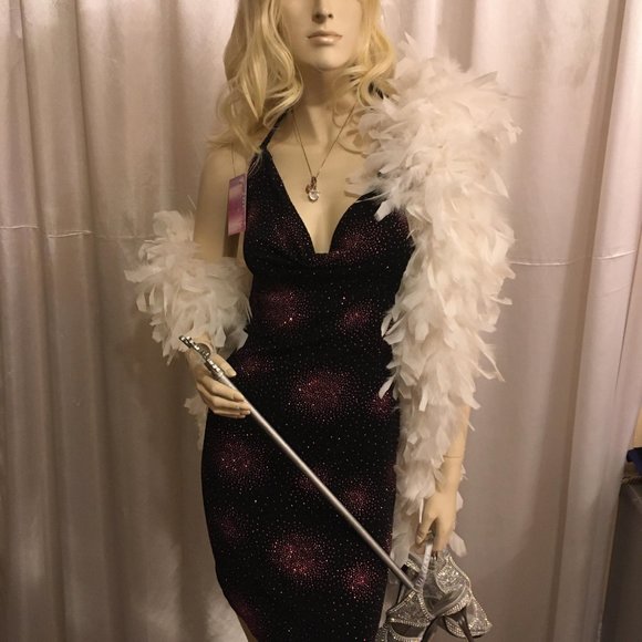 RARE gorgeous pixie dress covered in sapphire pink glitter! - Picture 3 of 16